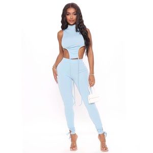 Cut to the Chase Legging Set- Light Blue